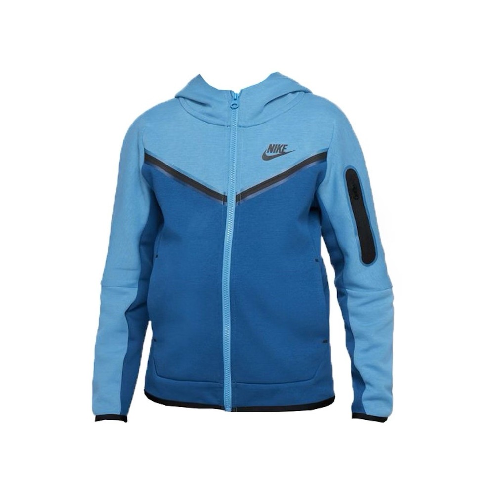 Nike Sportswear Kids Tech Fleece Hoodie Dutch Blue/Court Blue/Black Size XL